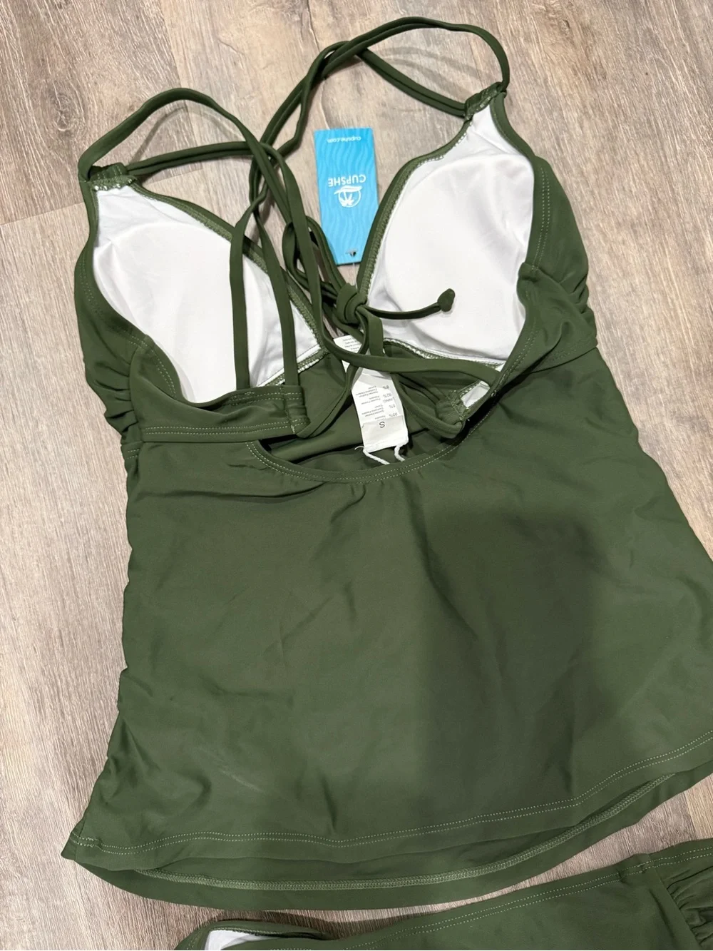Olive Green Women's Tankini Swim Set
